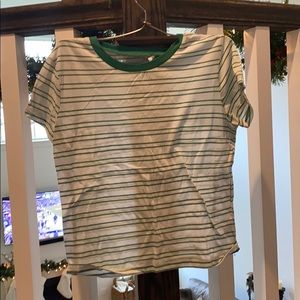 PacSun Green Striped Tee
